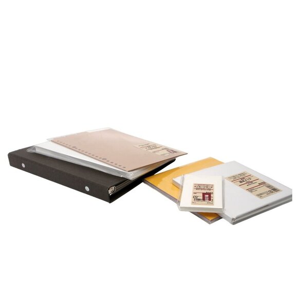 Muji Japan Stationary Binder Set Origami Notes Cards Dividers Yellow Black - Picture 2 of 7
